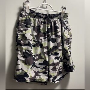 Gymshark Men’s Camo Training Shorts - White, Black, Olive